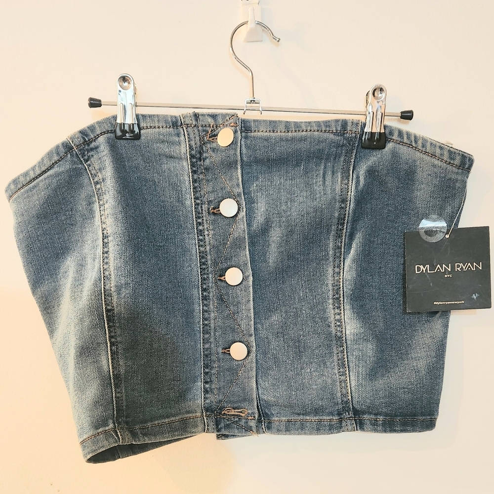 Dylan Ryan Denim Corset Top